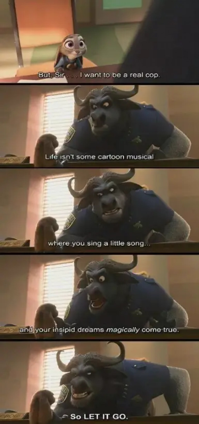 46. In Zootopia, when they made this Frozen reference