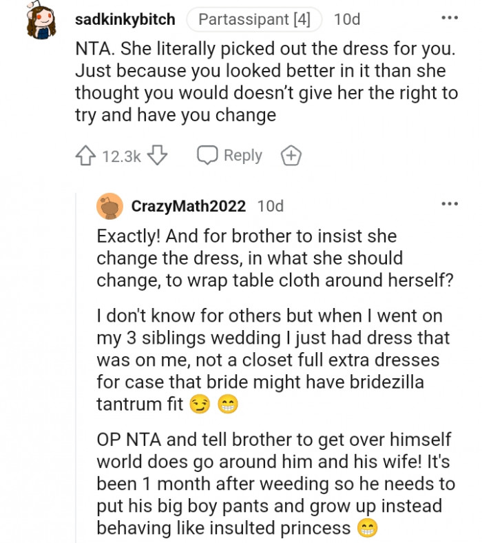 3. She literally picked out the dress for you