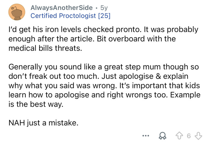 Perhaps have his iron levels tested.