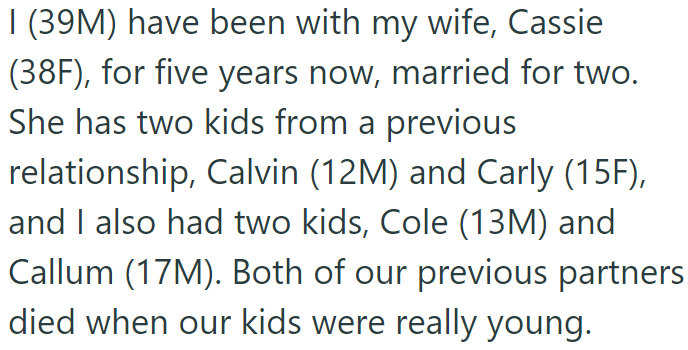 The OP explained they have four kids: three sons and a daughter