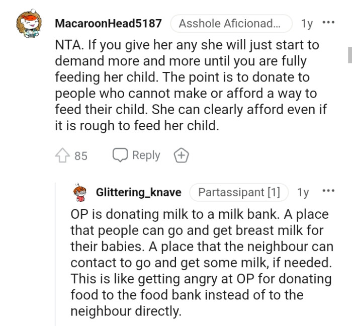 The point is to donate to people who can't afford to feed their children