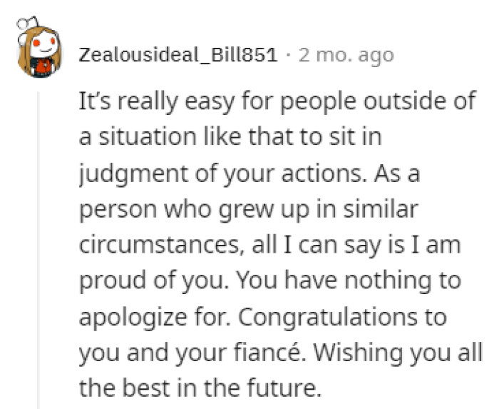 Nothing to apologize for