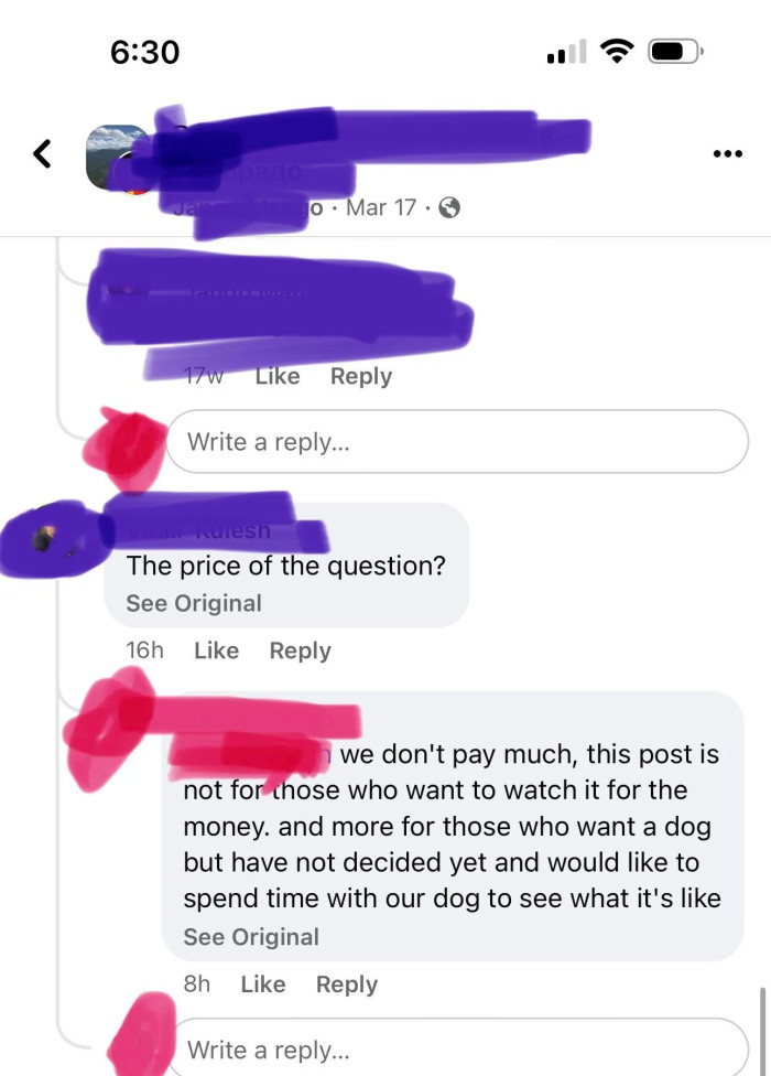 Apparently, they’re not willing to pay well for the service