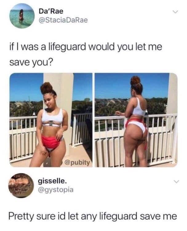 6. WHO wouldn’t agree to be saved by a lifeguard?