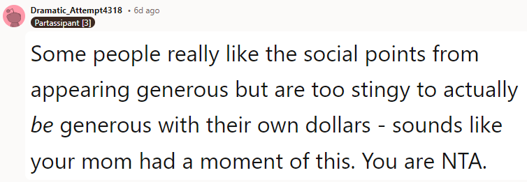 Some People Really Like the Social Points from Appearing Generous