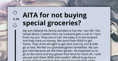 Family Man's "Van Life" Fails Miserably And Parents Come To Rescue, Chaos Ensues Over Gluten-Free Food For His Kid