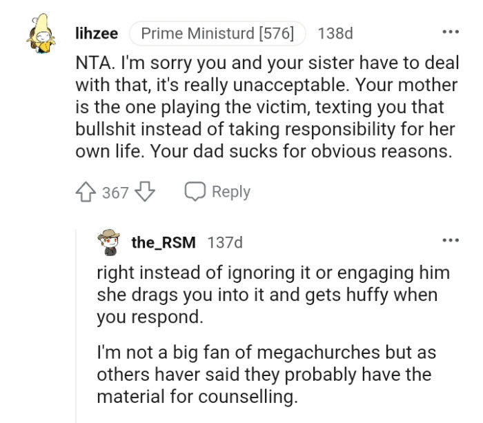 OP's Dad Sucks for Obvious Reasons