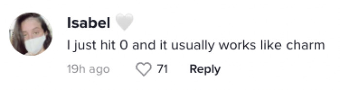 This commenter just hits the number 0