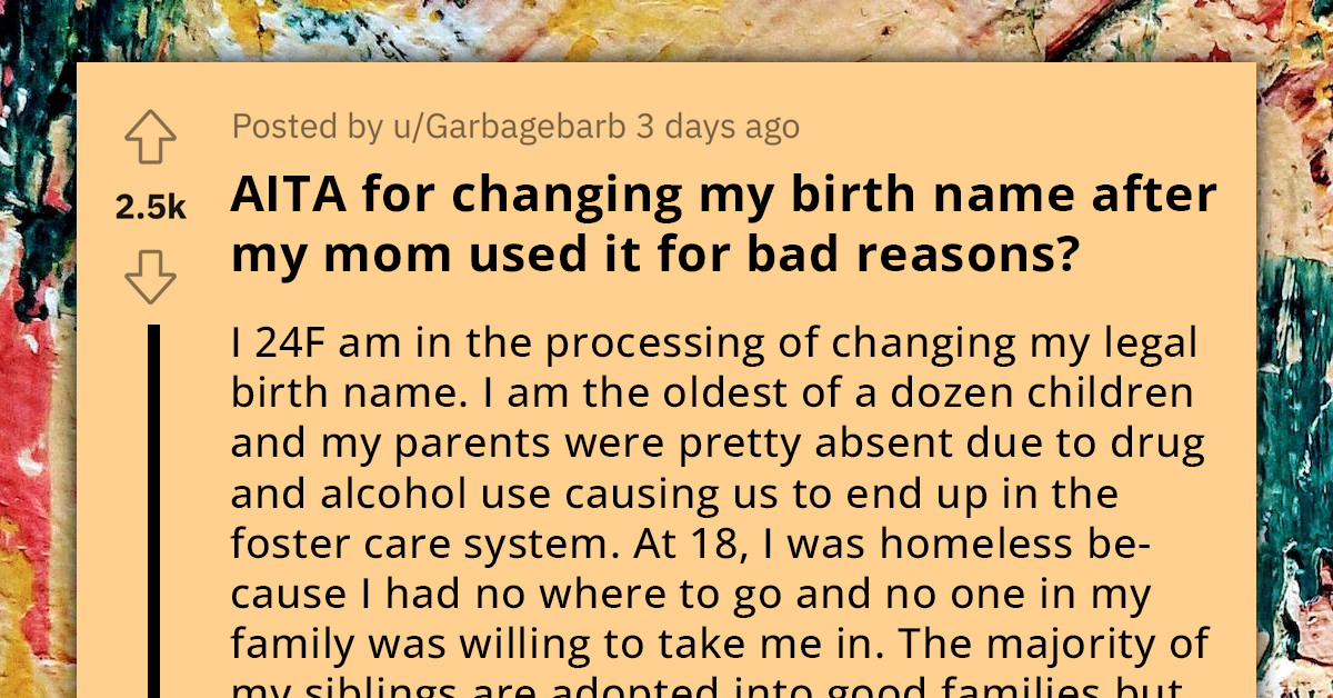 Woman Faces Family's Guilt-Trip For Legally Changing Her Name Due To Mother's Use Of Her Old Name For Prostitution