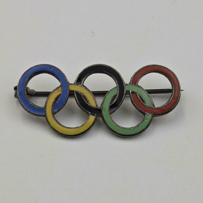 "Picked This Little Pin Up For $0.25 At An Antique Shop This Afternoon... German 1936 Olympic Games Badge"
