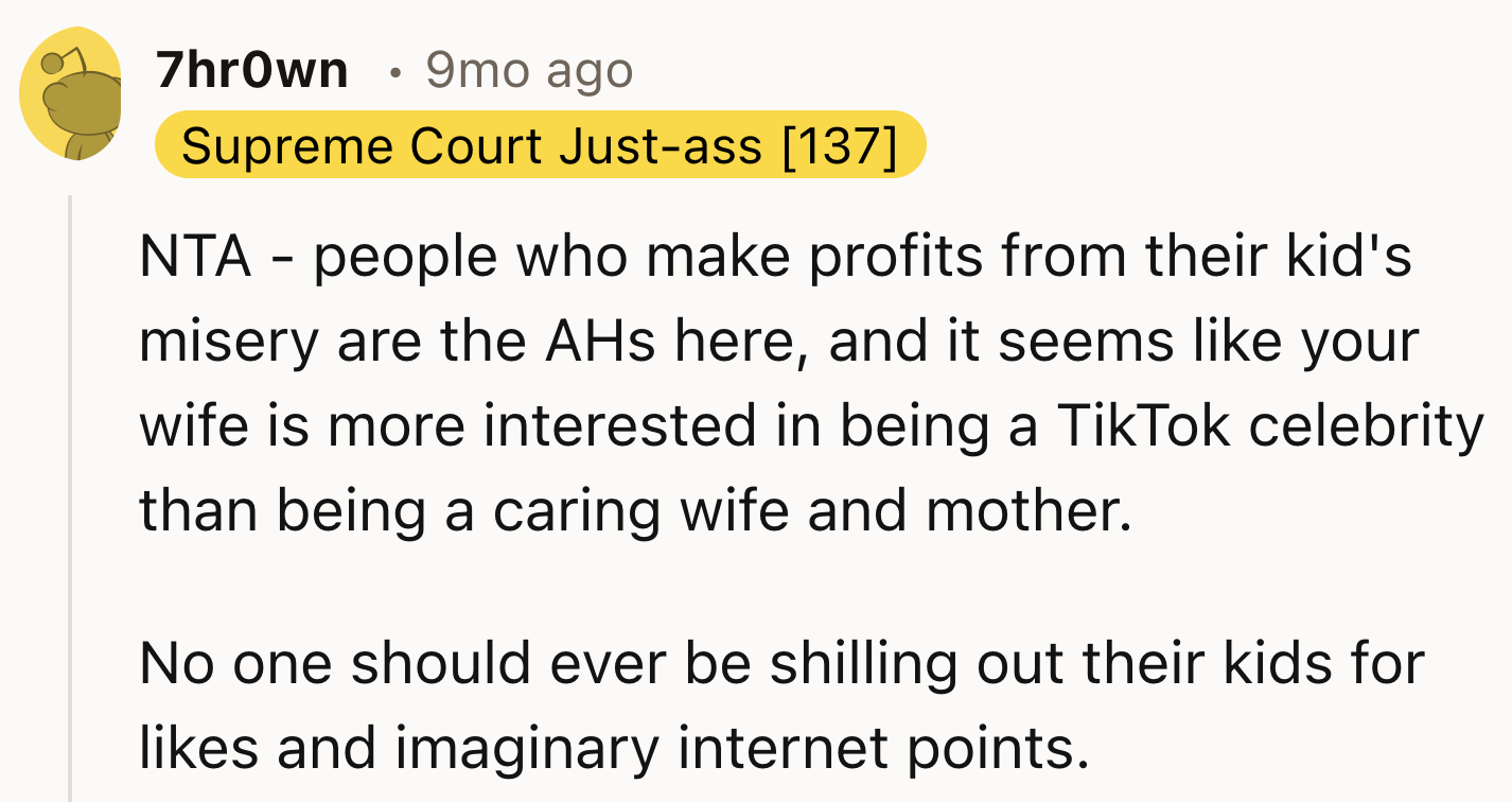 People Who Make Profit From Their Kids Are Terrible