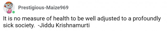 Are you really doing well if your community is suffering?