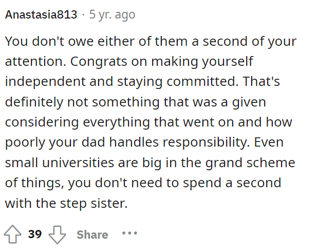 Quite frankly, OP doesn't have to give anyone any of their attention, especially in this case.