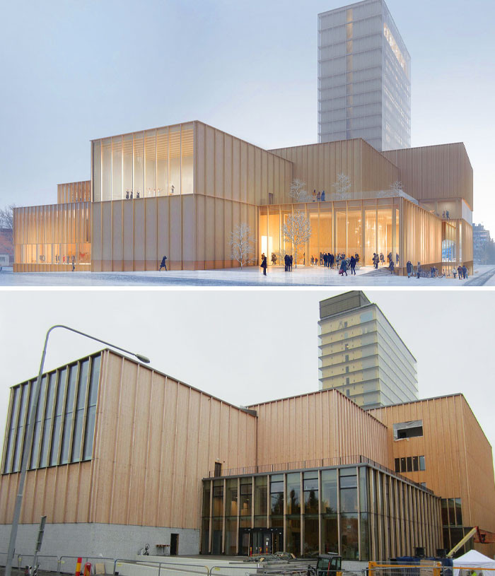 "Sara Cultural Center In Skellefteå, Sweden. In Reality, It Looks Very Sad"