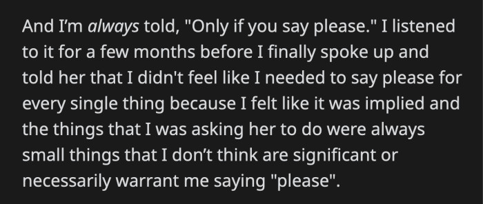 She felt like a child when Jessica reminded her of her manners.