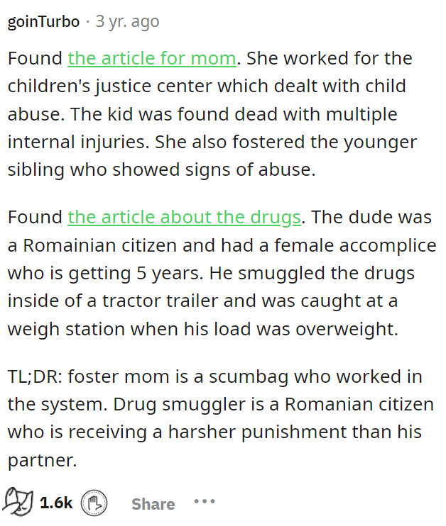 People conducted their research immediately and returned with the actual articles discussing each of these crimes and what really happened.