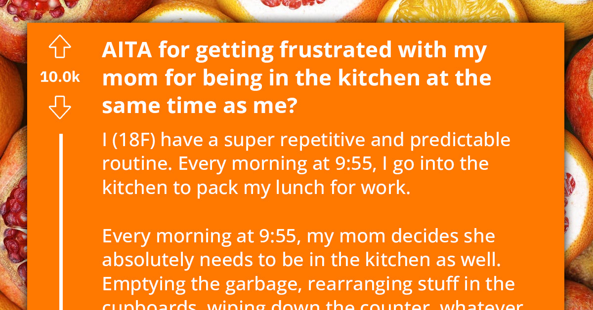 Lady Gets Mad At Mom For Always Choosing To Use The Kitchen Anytime She's There, Seeks Help Online