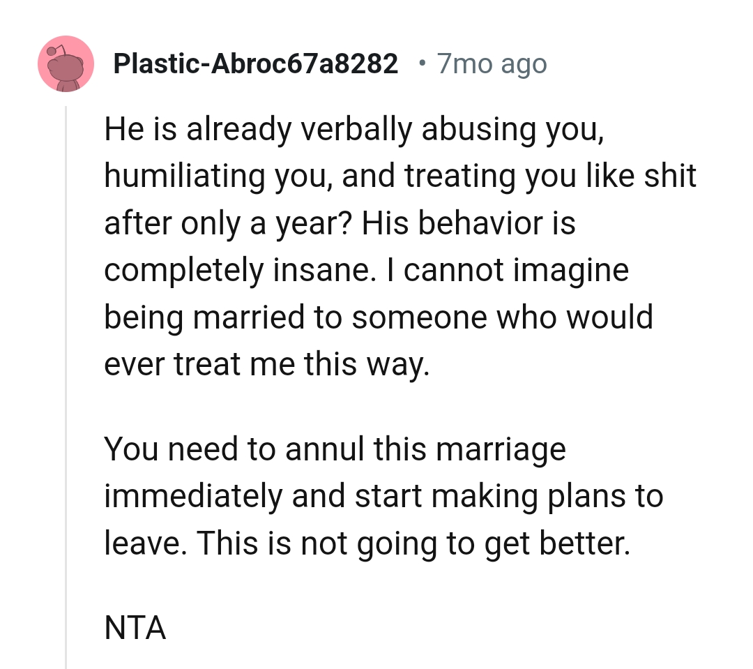 The OP needs to annul the marriage immediately