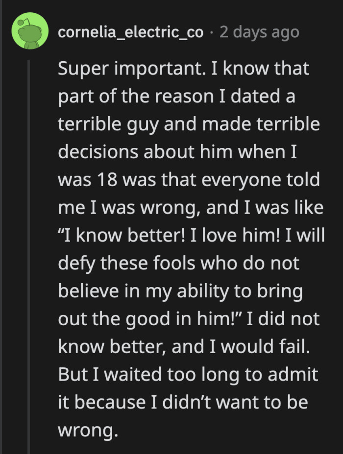 People need a soft place to land that's free of judgment when they escape this kind of situation