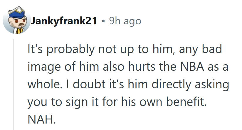 Sometimes the NDA isn’t personal—it’s just corporate damage control in a tracksuit.