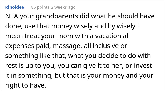 Use that money wisely