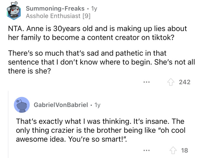 And the boyfriend supporting it is even worse.