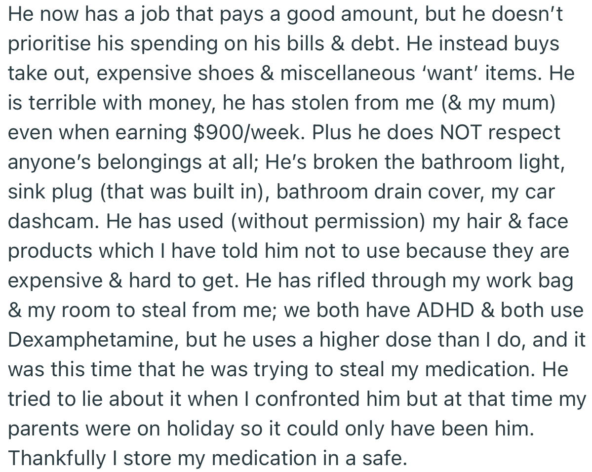 OP’s Brother Now Has a Job, but He Can’t Help Stealing from the Rest of the Family