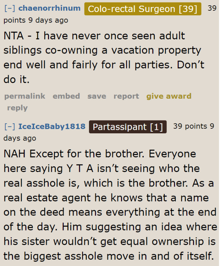 The brother-in-law is the true a-hole in this situation.