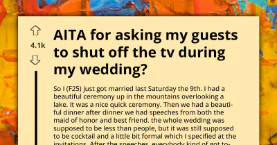 Bride Gets Panic Attack As She Tells Her Guests To Turn Off TV And Enjoy Wedding