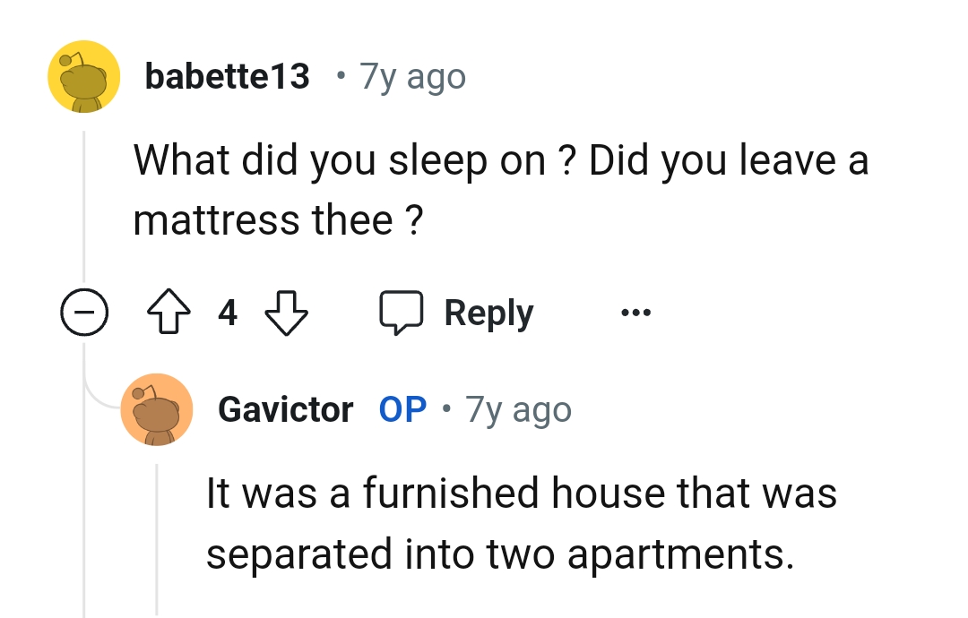 The OP reveals what the apartment is like, and it sounds nice