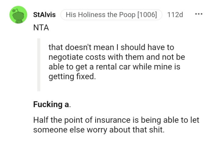 Letting someone else worry about that mess