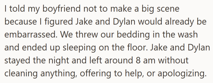 They chose kindness over confrontation—and got stuck sleeping on the floor for it.