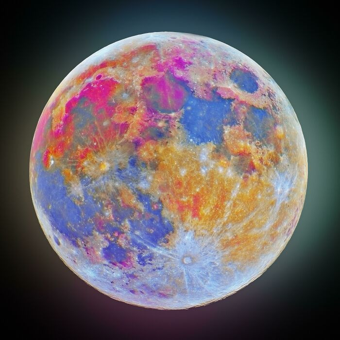 "Using Ultraviolet And Infrared Filters I Created A Picture Of The Moon That Reveals Hidden Features"
