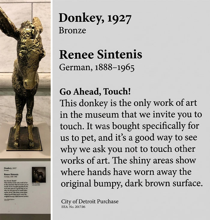 "Donkey Statue At The Detroit Institute Of Arts"