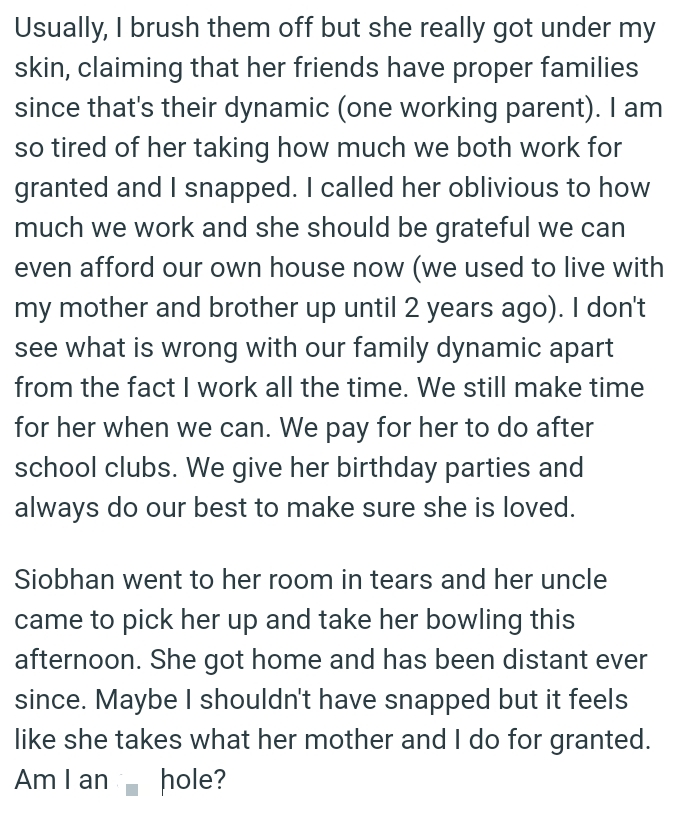 They give her birthday parties and always do their best to make sure she is loved