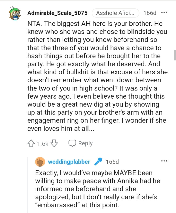 OP's brother is the big AH here