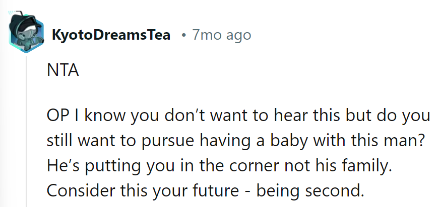 Maybe it's time to swap the baby plans for a partner who's ready to be a grown-up first.