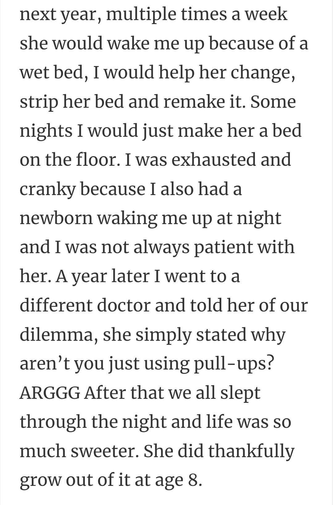 Helping her to change