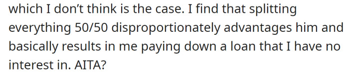 But the OP doesn't share his point of view: