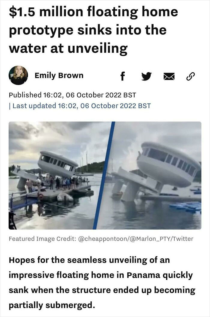 17. Something Tells Me A Floating Home Actually Needs To Float.