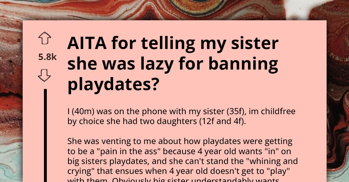 Childfree Brother Accuses Sister of Being Lazy for Banning Playdates Instead of Teaching 4-Year-Old Boundaries