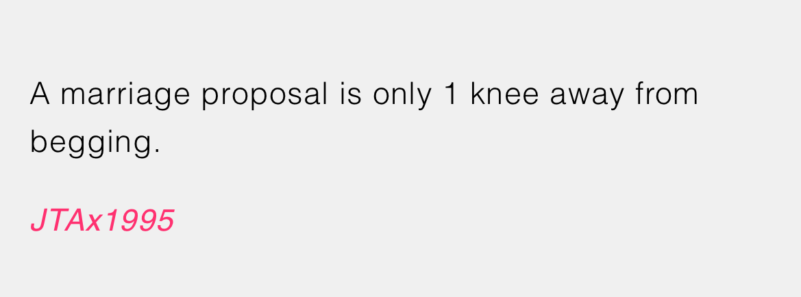 So you’re saying it’s just a fancy way to beg?