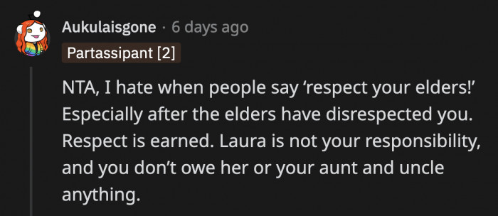 Even the best and most understanding family member would balk at a request like this one.