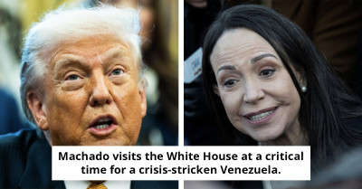 Venezuelan opposition figure presents her Nobel Peace Prize to Donald Trump at the White House