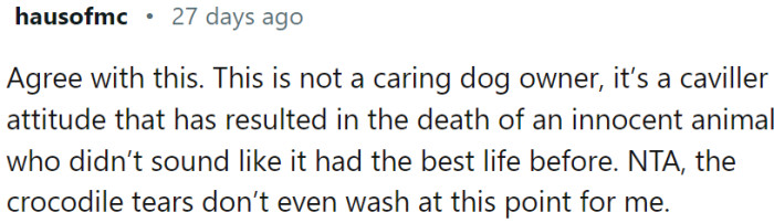The crocodile tears do not help now.
