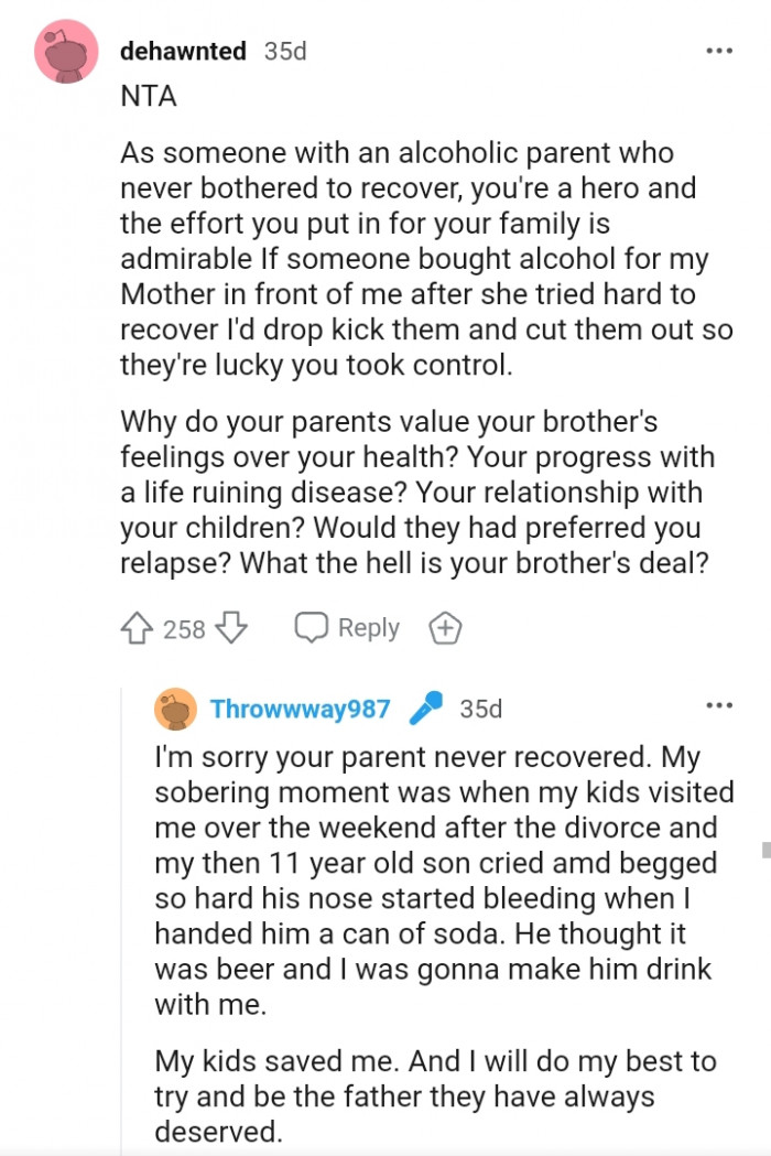 The OP's kids saved him