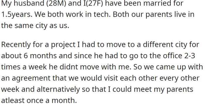 The OP explained the agreement they had before the pregnancy: