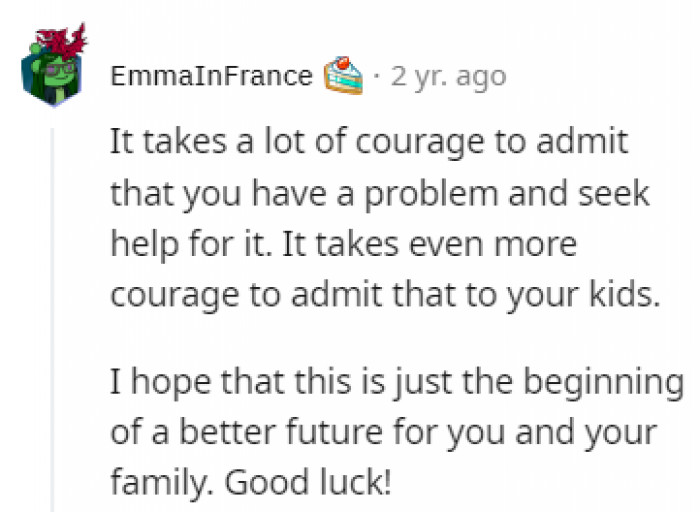 It takes a lot of courage to do what OP did