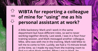 Lady Asks If It's Wrong To Report Colleague Who Is "Using" Her As Personal Assistant
