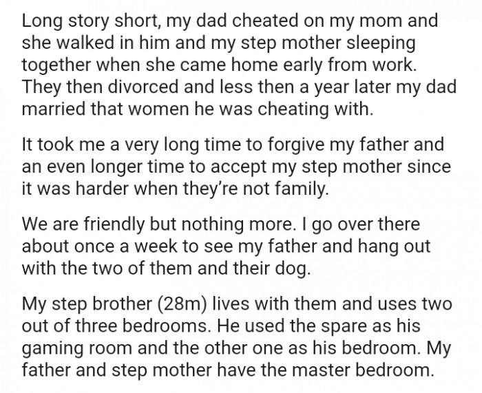 It took the OP a very long time to forgive her father